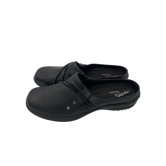 Easy Spirit Womens Black Leather Slip-On Mules Size 8 - Picture 3 of 8